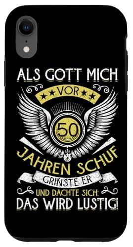Als Gott mich vor 50 Jahren schuf 50. Geburtstagsfeier Hülle für iPhone XR Als Gott mich vor 50 Jahren schuf 50. Geburtstagsfeier Hülle für iPhone XR von Feier Party 50. Geburtstag Feiern Männer