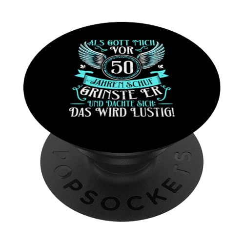 Als Gott mich vor 50 Jahren schuf 50. Geburtstagsfeier PopSockets Klebender PopGrip Als Gott mich vor 50 Jahren schuf 50. Geburtstagsfeier PopSockets Klebender PopGrip von Feier Party 50. Geburtstag Feiern Männer
