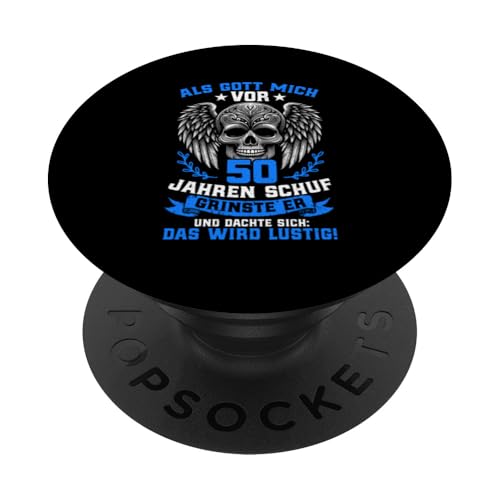 Als Gott mich vor 50 Jahren schuf 50. Geburtstagsfeier PopSockets Klebender PopGrip Als Gott mich vor 50 Jahren schuf 50. Geburtstagsfeier PopSockets Klebender PopGrip von Feier Party 50. Geburtstag Feiern Männer