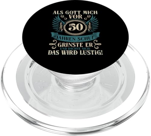 Als Gott mich vor 50 Jahren schuf 50. Geburtstagsfeier PopSockets PopGrip für MagSafe Als Gott mich vor 50 Jahren schuf 50. Geburtstagsfeier PopSockets PopGrip für MagSafe von Feier Party 50. Geburtstag Feiern Männer