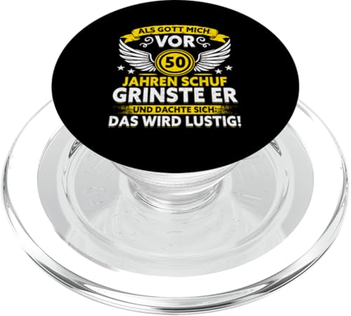 Als Gott mich vor 50 Jahren schuf 50. Geburtstagsfeier PopSockets PopGrip für MagSafe Als Gott mich vor 50 Jahren schuf 50. Geburtstagsfeier PopSockets PopGrip für MagSafe von Feier Party 50. Geburtstag Feiern Männer