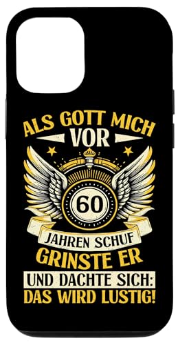 Als Gott mich vor 60 Jahren schuf 60. Geburtstagsfeier Hülle für iPhone 12/12 Pro Als Gott mich vor 60 Jahren schuf 60. Geburtstagsfeier Hülle für iPhone 12/12 Pro von Feier Party 60. Geburtstag Feiern Männer