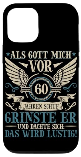 Als Gott mich vor 60 Jahren schuf 60. Geburtstagsfeier Hülle für iPhone 12/12 Pro Als Gott mich vor 60 Jahren schuf 60. Geburtstagsfeier Hülle für iPhone 12/12 Pro von Feier Party 60. Geburtstag Feiern Männer
