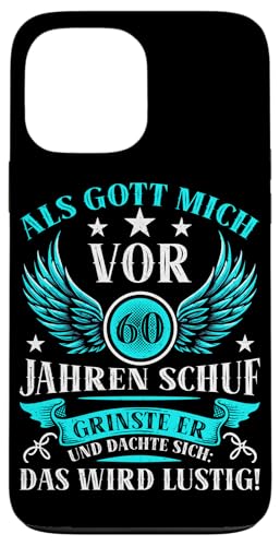 Als Gott mich vor 60 Jahren schuf 60. Geburtstagsfeier Hülle für iPhone 13 Pro Max Als Gott mich vor 60 Jahren schuf 60. Geburtstagsfeier Hülle für iPhone 13 Pro Max von Feier Party 60. Geburtstag Feiern Männer