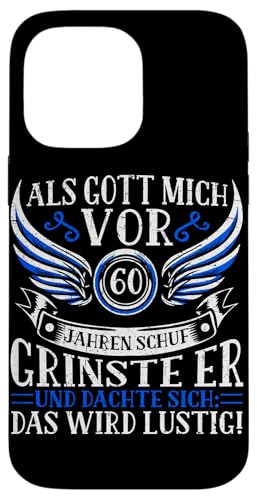 Als Gott mich vor 60 Jahren schuf 60. Geburtstagsfeier Hülle für iPhone 14 Pro Max Als Gott mich vor 60 Jahren schuf 60. Geburtstagsfeier Hülle für iPhone 14 Pro Max von Feier Party 60. Geburtstag Feiern Männer