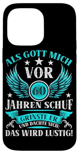 Als Gott mich vor 60 Jahren schuf 60. Geburtstagsfeier Hülle für iPhone 14 Pro Max Als Gott mich vor 60 Jahren schuf 60. Geburtstagsfeier Hülle für iPhone 14 Pro Max von Feier Party 60. Geburtstag Feiern Männer