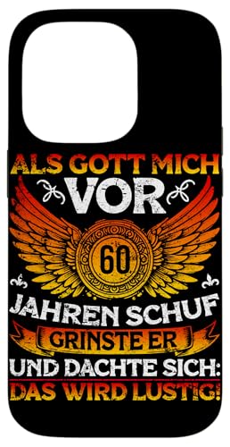 Als Gott mich vor 60 Jahren schuf 60. Geburtstagsfeier Hülle für iPhone 14 Pro Als Gott mich vor 60 Jahren schuf 60. Geburtstagsfeier Hülle für iPhone 14 Pro von Feier Party 60. Geburtstag Feiern Männer
