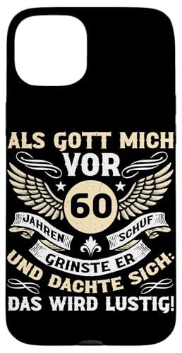 Als Gott mich vor 60 Jahren schuf 60. Geburtstagsfeier Hülle für iPhone 15 Plus Als Gott mich vor 60 Jahren schuf 60. Geburtstagsfeier Hülle für iPhone 15 Plus von Feier Party 60. Geburtstag Feiern Männer