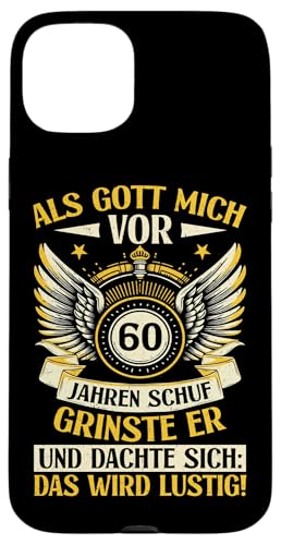 Als Gott mich vor 60 Jahren schuf 60. Geburtstagsfeier Hülle für iPhone 15 Plus Als Gott mich vor 60 Jahren schuf 60. Geburtstagsfeier Hülle für iPhone 15 Plus von Feier Party 60. Geburtstag Feiern Männer