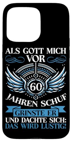 Als Gott mich vor 60 Jahren schuf 60. Geburtstagsfeier Hülle für iPhone 15 Pro Max Als Gott mich vor 60 Jahren schuf 60. Geburtstagsfeier Hülle für iPhone 15 Pro Max von Feier Party 60. Geburtstag Feiern Männer
