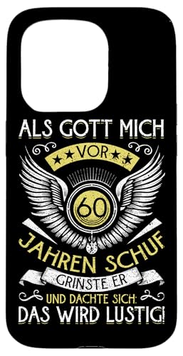 Als Gott mich vor 60 Jahren schuf 60. Geburtstagsfeier Hülle für iPhone 15 Pro Als Gott mich vor 60 Jahren schuf 60. Geburtstagsfeier Hülle für iPhone 15 Pro von Feier Party 60. Geburtstag Feiern Männer