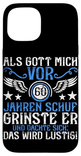 Als Gott mich vor 60 Jahren schuf 60. Geburtstagsfeier Hülle für iPhone 15 Als Gott mich vor 60 Jahren schuf 60. Geburtstagsfeier Hülle für iPhone 15 von Feier Party 60. Geburtstag Feiern Männer