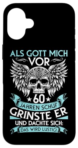 Als Gott mich vor 60 Jahren schuf 60. Geburtstagsfeier Hülle für iPhone 16 Plus Als Gott mich vor 60 Jahren schuf 60. Geburtstagsfeier Hülle für iPhone 16 Plus von Feier Party 60. Geburtstag Feiern Männer