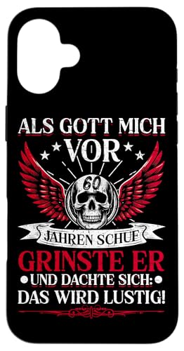 Als Gott mich vor 60 Jahren schuf 60. Geburtstagsfeier Hülle für iPhone 16 Plus Als Gott mich vor 60 Jahren schuf 60. Geburtstagsfeier Hülle für iPhone 16 Plus von Feier Party 60. Geburtstag Feiern Männer