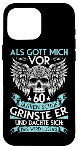 Als Gott mich vor 60 Jahren schuf 60. Geburtstagsfeier Hülle für iPhone 16 Pro Max Als Gott mich vor 60 Jahren schuf 60. Geburtstagsfeier Hülle für iPhone 16 Pro Max von Feier Party 60. Geburtstag Feiern Männer
