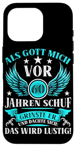 Als Gott mich vor 60 Jahren schuf 60. Geburtstagsfeier Hülle für iPhone 16 Pro Als Gott mich vor 60 Jahren schuf 60. Geburtstagsfeier Hülle für iPhone 16 Pro von Feier Party 60. Geburtstag Feiern Männer