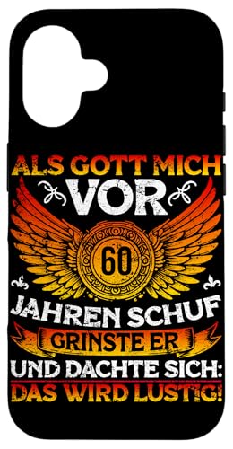 Als Gott mich vor 60 Jahren schuf 60. Geburtstagsfeier Hülle für iPhone 16 Als Gott mich vor 60 Jahren schuf 60. Geburtstagsfeier Hülle für iPhone 16 von Feier Party 60. Geburtstag Feiern Männer