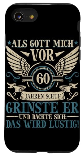 Als Gott mich vor 60 Jahren schuf 60. Geburtstagsfeier Hülle für iPhone SE (2020) / 7 / 8 von Feier Party 60. Geburtstag Feiern Männer