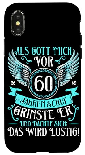 Als Gott mich vor 60 Jahren schuf 60. Geburtstagsfeier Hülle für iPhone X/XS Als Gott mich vor 60 Jahren schuf 60. Geburtstagsfeier Hülle für iPhone X/XS von Feier Party 60. Geburtstag Feiern Männer