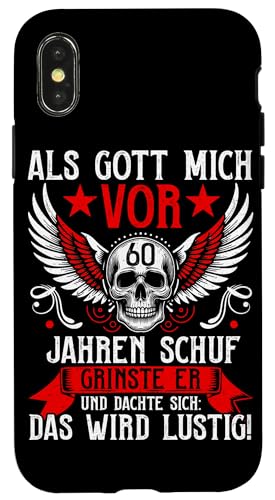 Als Gott mich vor 60 Jahren schuf 60. Geburtstagsfeier Hülle für iPhone X/XS Als Gott mich vor 60 Jahren schuf 60. Geburtstagsfeier Hülle für iPhone X/XS von Feier Party 60. Geburtstag Feiern Männer