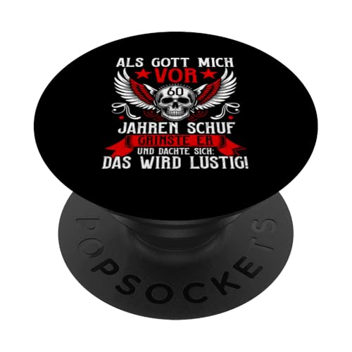 Als Gott mich vor 60 Jahren schuf 60. Geburtstagsfeier PopSockets Klebender PopGrip Als Gott mich vor 60 Jahren schuf 60. Geburtstagsfeier PopSockets Klebender PopGrip von Feier Party 60. Geburtstag Feiern Männer
