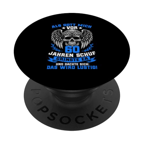 Als Gott mich vor 60 Jahren schuf 60. Geburtstagsfeier PopSockets Klebender PopGrip Als Gott mich vor 60 Jahren schuf 60. Geburtstagsfeier PopSockets Klebender PopGrip von Feier Party 60. Geburtstag Feiern Männer