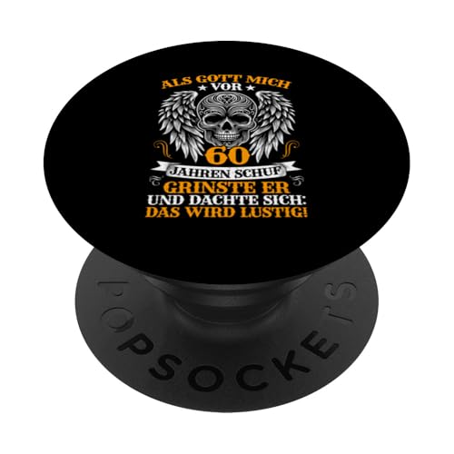 Als Gott mich vor 60 Jahren schuf 60. Geburtstagsfeier PopSockets Klebender PopGrip Als Gott mich vor 60 Jahren schuf 60. Geburtstagsfeier PopSockets Klebender PopGrip von Feier Party 60. Geburtstag Feiern Männer