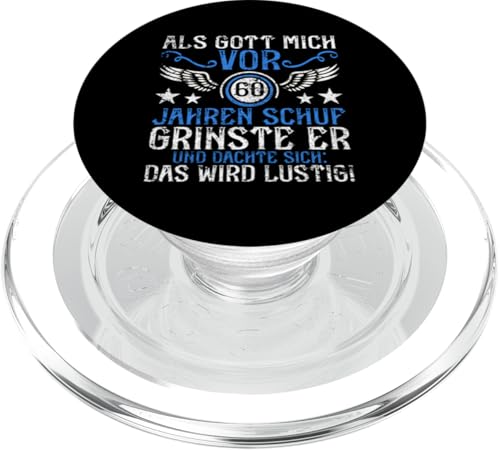 Als Gott mich vor 60 Jahren schuf 60. Geburtstagsfeier PopSockets PopGrip für MagSafe Als Gott mich vor 60 Jahren schuf 60. Geburtstagsfeier PopSockets PopGrip für MagSafe von Feier Party 60. Geburtstag Feiern Männer