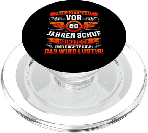 Als Gott mich vor 60 Jahren schuf 60. Geburtstagsfeier PopSockets PopGrip für MagSafe Als Gott mich vor 60 Jahren schuf 60. Geburtstagsfeier PopSockets PopGrip für MagSafe von Feier Party 60. Geburtstag Feiern Männer