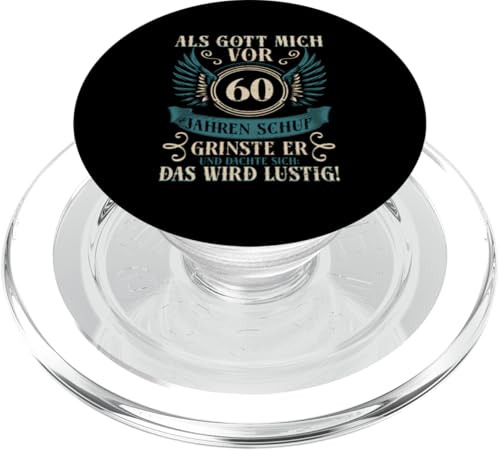 Als Gott mich vor 60 Jahren schuf 60. Geburtstagsfeier PopSockets PopGrip für MagSafe Als Gott mich vor 60 Jahren schuf 60. Geburtstagsfeier PopSockets PopGrip für MagSafe von Feier Party 60. Geburtstag Feiern Männer