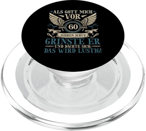 Als Gott mich vor 60 Jahren schuf 60. Geburtstagsfeier PopSockets PopGrip für MagSafe Als Gott mich vor 60 Jahren schuf 60. Geburtstagsfeier PopSockets PopGrip für MagSafe von Feier Party 60. Geburtstag Feiern Männer