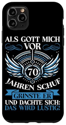 Als Gott mich vor 70 Jahren schuf 70. Geburtstagsfeier Hülle für iPhone 11 Pro Max Als Gott mich vor 70 Jahren schuf 70. Geburtstagsfeier Hülle für iPhone 11 Pro Max von Feier Party 70. Geburtstag Feiern Männer