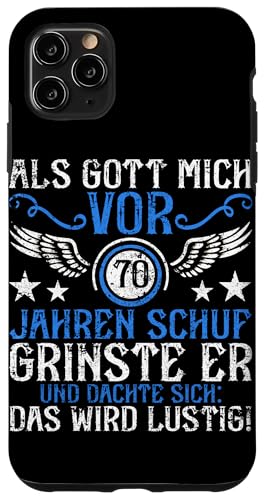 Als Gott mich vor 70 Jahren schuf 70. Geburtstagsfeier Hülle für iPhone 11 Pro Max Als Gott mich vor 70 Jahren schuf 70. Geburtstagsfeier Hülle für iPhone 11 Pro Max von Feier Party 70. Geburtstag Feiern Männer