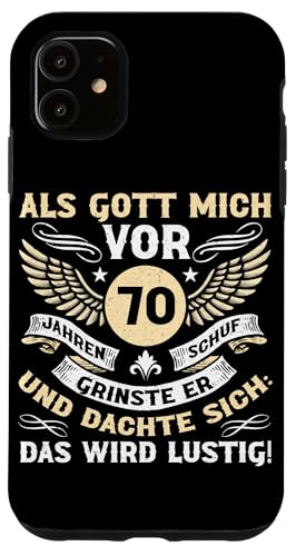 Als Gott mich vor 70 Jahren schuf 70. Geburtstagsfeier Hülle für iPhone 11 Als Gott mich vor 70 Jahren schuf 70. Geburtstagsfeier Hülle für iPhone 11 von Feier Party 70. Geburtstag Feiern Männer