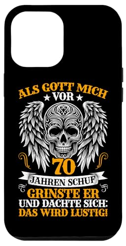 Als Gott mich vor 70 Jahren schuf 70. Geburtstagsfeier Hülle für iPhone 12 Pro Max Als Gott mich vor 70 Jahren schuf 70. Geburtstagsfeier Hülle für iPhone 12 Pro Max von Feier Party 70. Geburtstag Feiern Männer