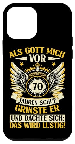 Als Gott mich vor 70 Jahren schuf 70. Geburtstagsfeier Hülle für iPhone 12 mini Als Gott mich vor 70 Jahren schuf 70. Geburtstagsfeier Hülle für iPhone 12 mini von Feier Party 70. Geburtstag Feiern Männer