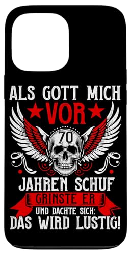 Als Gott mich vor 70 Jahren schuf 70. Geburtstagsfeier Hülle für iPhone 13 Pro Max Als Gott mich vor 70 Jahren schuf 70. Geburtstagsfeier Hülle für iPhone 13 Pro Max von Feier Party 70. Geburtstag Feiern Männer