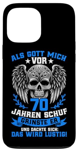Als Gott mich vor 70 Jahren schuf 70. Geburtstagsfeier Hülle für iPhone 13 Pro Max Als Gott mich vor 70 Jahren schuf 70. Geburtstagsfeier Hülle für iPhone 13 Pro Max von Feier Party 70. Geburtstag Feiern Männer