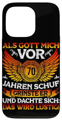 Als Gott mich vor 70 Jahren schuf 70. Geburtstagsfeier Hülle für iPhone 13 Pro Als Gott mich vor 70 Jahren schuf 70. Geburtstagsfeier Hülle für iPhone 13 Pro von Feier Party 70. Geburtstag Feiern Männer