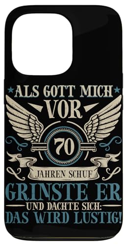Als Gott mich vor 70 Jahren schuf 70. Geburtstagsfeier Hülle für iPhone 13 Pro von Feier Party 70. Geburtstag Feiern Männer