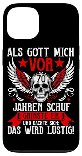 Als Gott mich vor 70 Jahren schuf 70. Geburtstagsfeier Hülle für iPhone 13 von Feier Party 70. Geburtstag Feiern Männer