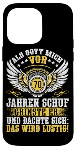 Als Gott mich vor 70 Jahren schuf 70. Geburtstagsfeier Hülle für iPhone 14 Pro Max Als Gott mich vor 70 Jahren schuf 70. Geburtstagsfeier Hülle für iPhone 14 Pro Max von Feier Party 70. Geburtstag Feiern Männer