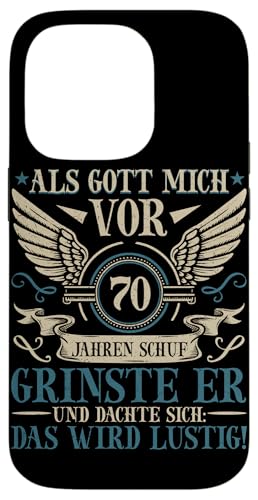 Als Gott mich vor 70 Jahren schuf 70. Geburtstagsfeier Hülle für iPhone 14 Pro von Feier Party 70. Geburtstag Feiern Männer