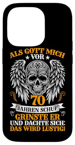 Als Gott mich vor 70 Jahren schuf 70. Geburtstagsfeier Hülle für iPhone 14 Pro Als Gott mich vor 70 Jahren schuf 70. Geburtstagsfeier Hülle für iPhone 14 Pro von Feier Party 70. Geburtstag Feiern Männer