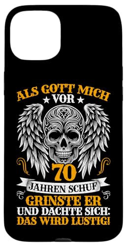 Als Gott mich vor 70 Jahren schuf 70. Geburtstagsfeier Hülle für iPhone 15 Plus Als Gott mich vor 70 Jahren schuf 70. Geburtstagsfeier Hülle für iPhone 15 Plus von Feier Party 70. Geburtstag Feiern Männer