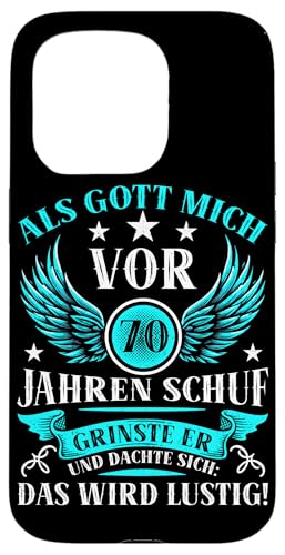 Als Gott mich vor 70 Jahren schuf 70. Geburtstagsfeier Hülle für iPhone 15 Pro Als Gott mich vor 70 Jahren schuf 70. Geburtstagsfeier Hülle für iPhone 15 Pro von Feier Party 70. Geburtstag Feiern Männer