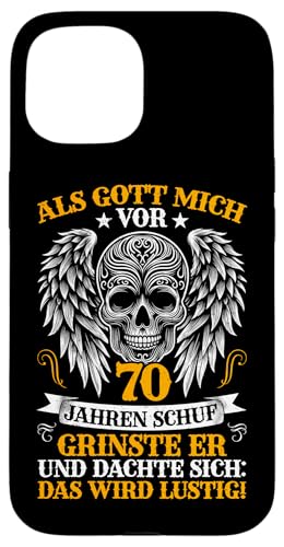 Als Gott mich vor 70 Jahren schuf 70. Geburtstagsfeier Hülle für iPhone 15 Als Gott mich vor 70 Jahren schuf 70. Geburtstagsfeier Hülle für iPhone 15 von Feier Party 70. Geburtstag Feiern Männer