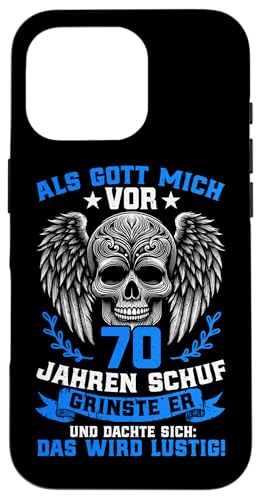 Als Gott mich vor 70 Jahren schuf 70. Geburtstagsfeier Hülle für iPhone 16 Pro Als Gott mich vor 70 Jahren schuf 70. Geburtstagsfeier Hülle für iPhone 16 Pro von Feier Party 70. Geburtstag Feiern Männer