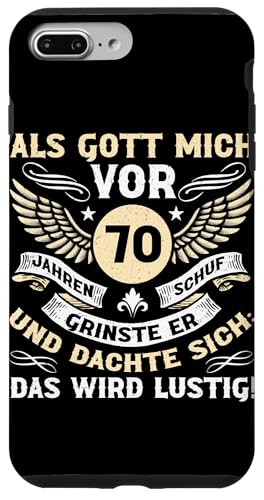 Als Gott mich vor 70 Jahren schuf 70. Geburtstagsfeier Hülle für iPhone 7 Plus/8 Plus Als Gott mich vor 70 Jahren schuf 70. Geburtstagsfeier Hülle für iPhone 7 Plus/8 Plus von Feier Party 70. Geburtstag Feiern Männer