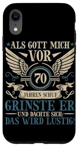 Als Gott mich vor 70 Jahren schuf 70. Geburtstagsfeier Hülle für iPhone XR Als Gott mich vor 70 Jahren schuf 70. Geburtstagsfeier Hülle für iPhone XR von Feier Party 70. Geburtstag Feiern Männer